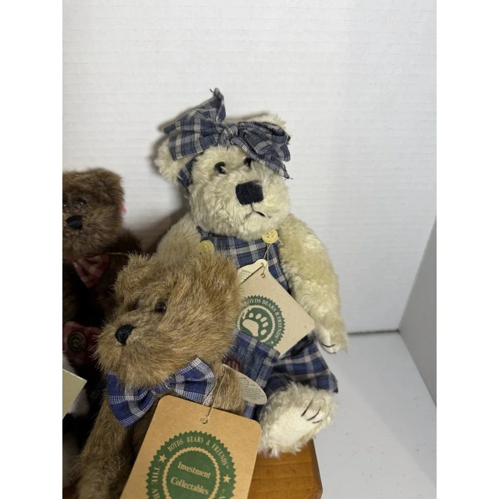 Boyds Bears Bearwear Plush Lot w/ Tags‎ Quilt Patch Archive Collection